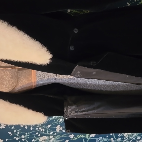 Vintage David Brown Fur Saks Fifth Avenue Fur Collar Full Length Coat